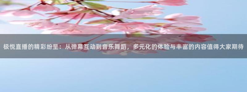 幸运彩零能源集团：极悦直播的精彩纷呈：从弹幕互动到音乐舞蹈，多元化的体验与丰富的